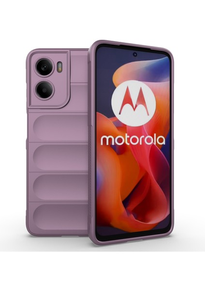 Motorola Moto G05 4G/E15 4g Kılıf Düşmeye Karşı Yumuşak Tpu Sağlam Telefon Arka Kapağı-Açık Mor (Yurt Dışından)