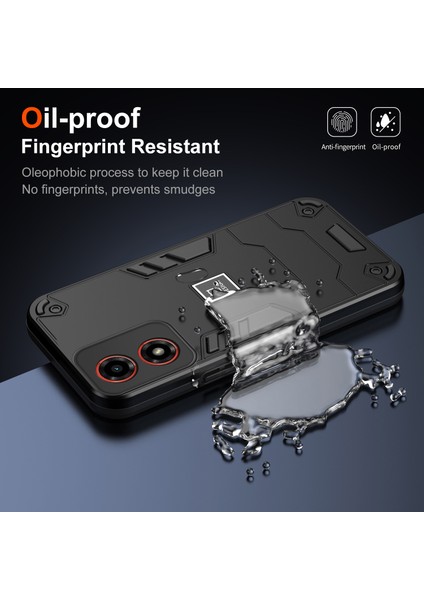 Motorola Moto G04 4g Kılıf Pc+Tpu Düşmeye Dayanıklı Koruyucu Telefon Kılıfı-Siyah (Yurt Dışından) modelleri