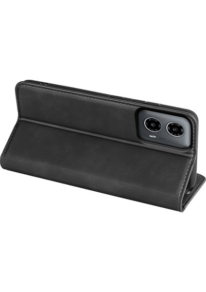 Motorola Moto G45 5G/G34 5g Kılıf Pu Deri Stand Görünüm Manyetik Korumalı Telefon Kılıfı-Siyah (Yurt Dışından) fırsatları