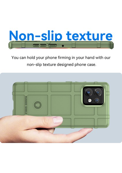 Motorola Moto X40 5G/EDGE+(2023)/EDGE 40 Pro 5g Düşmeye Dayanıklı Sağlam Kare Izgara Doku Darbeye Dayanıklı Yumuşak Tpu Arka Kapak-Yeşil Telefon Kılıfı (Yurt Dışından) fırsatları