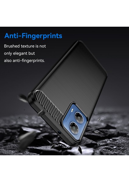 Motorola Moto G45 5G/G34 5g Fırçalanmış Tpu Kılıf Karbon Fiber Doku Telefon Kılıfı-Siyah (Yurt Dışından) indirimleri