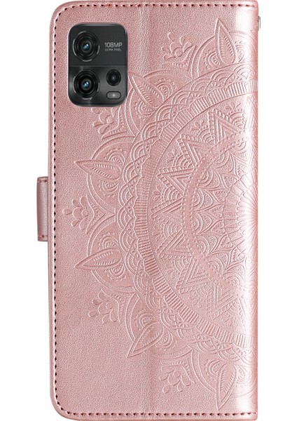 Motorola Moto G72 4g Darbeye Dayanıklı Telefon Kılıfı Baskılı Mandala Çiçek Desenli Telefon Standı Kılıfı Cüzdan-Gül Altın (Yurt Dışından) indirimleri