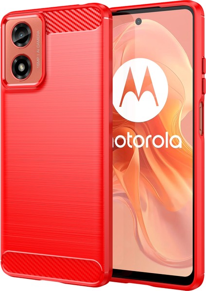 Motorola Moto E14 4G/G04 4G/G04S 4G/G24 4g Telefon Kılıfı Çizilmez Yumuşak Tpu Kapak-Kırmızı (Yurt Dışından)