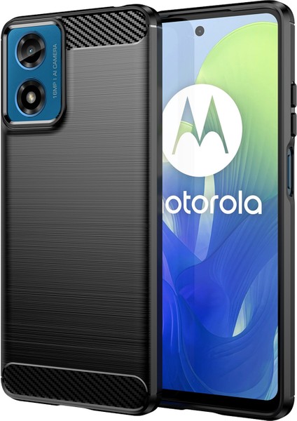 Motorola Moto E14 4G/G04 4G/G04S 4G/G24 4g Telefon Kılıfı Çizilmez Yumuşak Tpu Kapak-Siyah (Yurt Dışından)