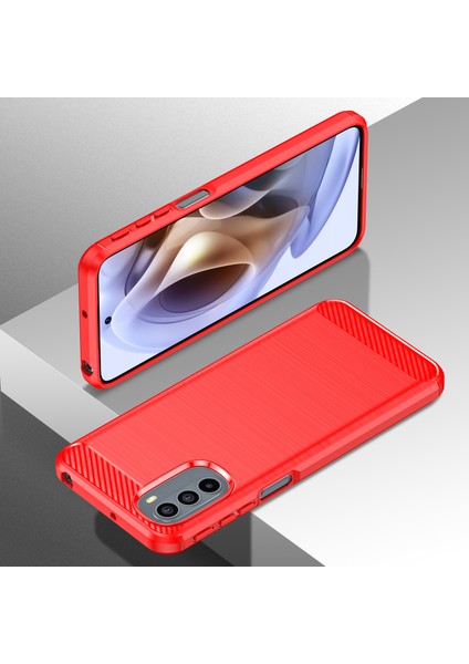 1.8mm Esnek Karbon Fiber Doku Tpu Kılıf Fırçalanmış Yüzey Telefon Kılıfı Motorola Moto G31/G41 Için Düşmeye Dayanıklı Hava Yastığı Tamponu-Kırmızı (Yurt Dışından) fiyatları