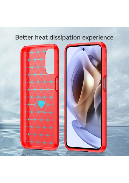 1.8mm Esnek Karbon Fiber Doku Tpu Kılıf Fırçalanmış Yüzey Telefon Kılıfı Motorola Moto G31/G41 Için Düşmeye Dayanıklı Hava Yastığı Tamponu-Kırmızı (Yurt Dışından) modelleri
