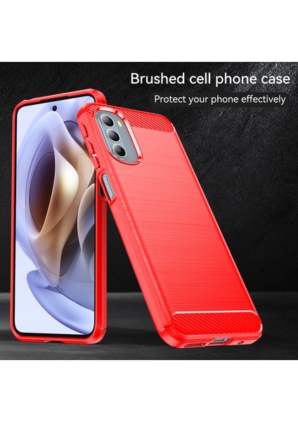 1.8mm Esnek Karbon Fiber Doku Tpu Kılıf Fırçalanmış Yüzey Telefon Kılıfı Motorola Moto G31/G41 Için Düşmeye Dayanıklı Hava Yastığı Tamponu-Kırmızı (Yurt Dışından) fırsatları