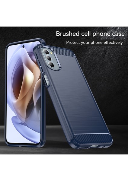 1.8mm Esnek Karbon Fiber Doku Tpu Kılıf Fırçalanmış Yüzey Telefon Kılıfı Motorola Moto G31/G41-MAVI Için Düşmeye Dayanıklı Hava Yastığı Tamponu (Yurt Dışından) fırsatları