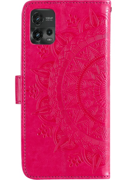 Motorola Moto G72 4g Darbeye Dayanıklı Telefon Kılıfı Baskılı Mandala Çiçek Desenli Telefon Standı Kılıfı Cüzdan-Gül (Yurt Dışından) indirimleri