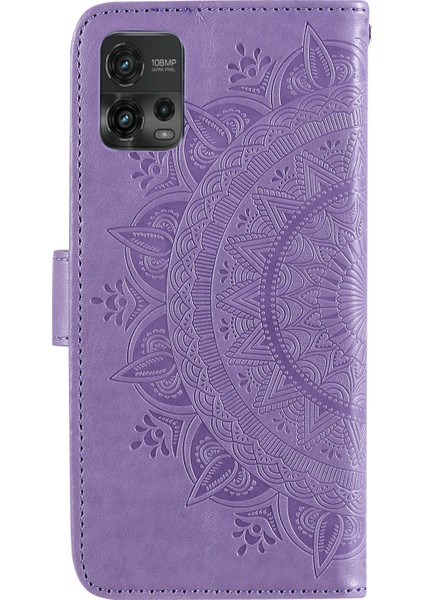 Motorola Moto G72 4g Darbeye Dayanıklı Telefon Kılıfı Baskılı Mandala Çiçek Desenli Telefon Standı Kılıfı Cüzdan-Mor (Yurt Dışından) indirimleri