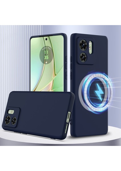 Motorola Edge 40 5g Kılıf Için Magsafe Anti-Düşme Sıvı Silikon Telefon Kılıfı ve Kordonu ile Uyumlu - Koyu Mavi (Yurt Dışından) fiyatları