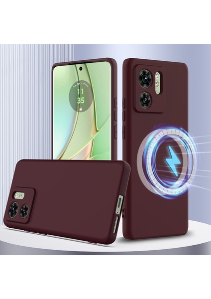 Motorola Edge 40 5g Kılıf Magsafe Anti-Düşme Sıvı Silikon Telefon Kılıfı ile Uyumludur - Kordonlu - Şarap Kırmızısı (Yurt Dışından) fiyatları