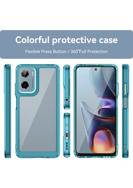 Motorola Moto E15 4G/G05 4g Kılıf Tpu+Akrilik Koruyucu Şeffaf Telefon Kılıfı-Şeffaf Mavi (Yurt Dışından) fırsatları