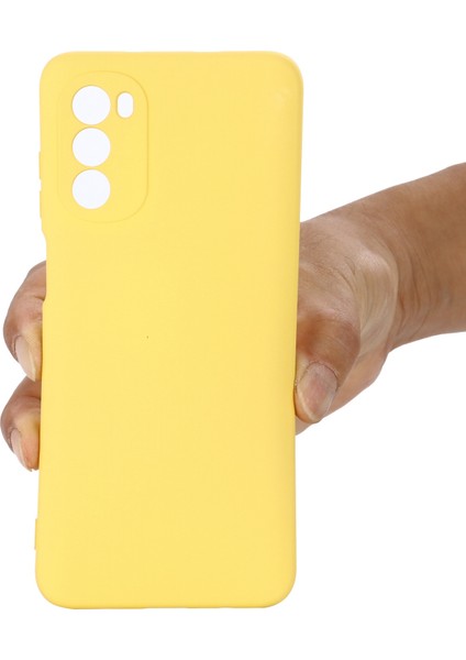 Motorola Moto G52 4G/G82 5g Darbeye Dayanıklı Sıvı Silikon Telefon Kılıfı Yumuşak Mikrofiber Astar Yastık Koruyucu Tampon Kapak-Sarı (Yurt Dışından) fırsatları