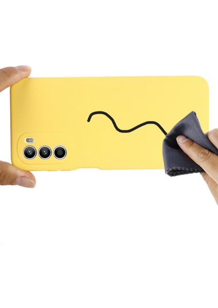 Motorola Moto G52 4G/G82 5g Darbeye Dayanıklı Sıvı Silikon Telefon Kılıfı Yumuşak Mikrofiber Astar Yastık Koruyucu Tampon Kapak-Sarı (Yurt Dışından) indirimleri