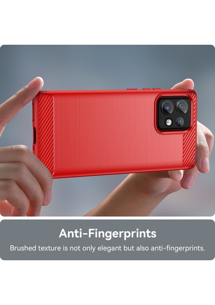 Motorola Moto X40 5G/EDGE+(2023)/EDGE 40 Pro 5g Düşme Koruması Karbon Fiber Doku Tpu Koruyucu Telefon Kılıfı Fırçalanmış Cep Telefonu Kılıfı-Kırmızı (Yurt Dışından) indirimleri