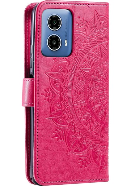 Motorola Moto G45 5G/G34 5g Telefon Kılıfı Mandala Çiçek Standı Pu Deri Kılıf Cüzdan-Gül (Yurt Dışından) indirimleri