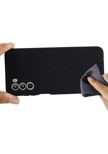 Motorola Moto G52 4G/G82 5g Darbeye Dayanıklı Sıvı Silikon Telefon Kılıfı Yumuşak Mikrofiber Astar Yastık Koruyucu Tampon Kapak-Siyah (Yurt Dışından) indirimleri