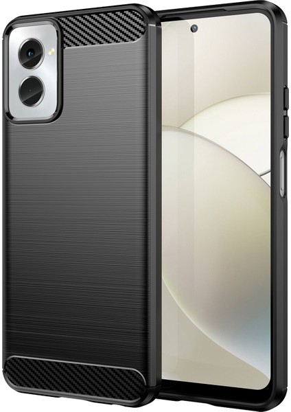 Motorola Moto G Power (2024) Tpu Telefon Kılıfı Toz Geçirmez Karbon Fiber Doku Telefon Kılıfı-Siyah (Yurt Dışından)