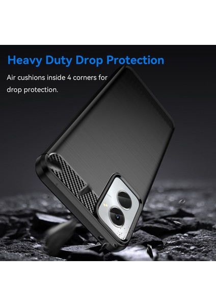 Motorola Moto G Power (2024) Tpu Telefon Kılıfı Toz Geçirmez Karbon Fiber Doku Telefon Kılıfı-Siyah (Yurt Dışından) fırsatları