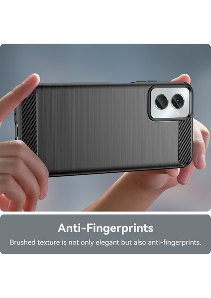 Motorola Moto G Power (2024) Tpu Telefon Kılıfı Toz Geçirmez Karbon Fiber Doku Telefon Kılıfı-Siyah (Yurt Dışından) indirimleri