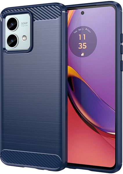 Motorola Moto G84 5g Kılıf Tpu Kabuk Telefon Kılıfı Karbon Fiber Dokulu-Mavi (Yurt Dışından)