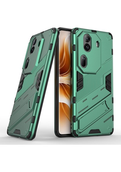 Oppo RENO11 Pro 5g (Global) Kılıf Pc + Tpu Kickstand Koruyucu Telefon Kılıfı-Yeşil (Yurt Dışından) modelleri