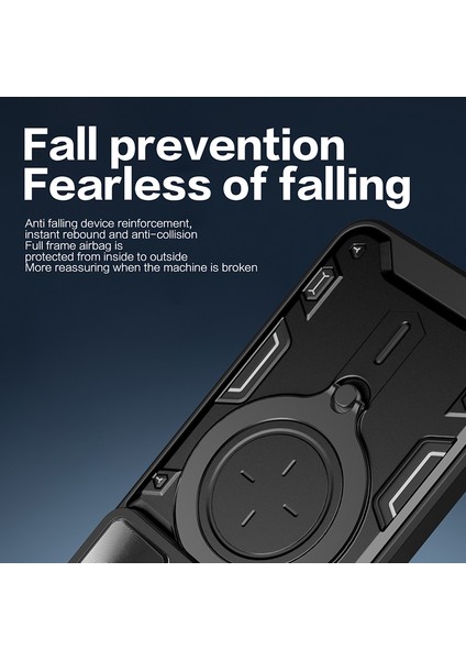 Motorola Edge 30 Neo 5g Için Döndürülebilir Destek Kapağı Sürgülü Lens Koruyucu Pc + Tpu Darbeye Dayanıklı Telefon Kılıfı-Siyah (Yurt Dışından) fiyatları
