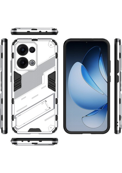 Oppo RENO13 5g (Global) Kılıf Pc + Tpu Darbeye Dayanıklı Telefon Kılıfı Kickstand ile - Beyaz (Yurt Dışından) indirimleri