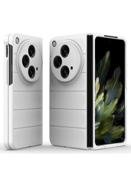 Oppo Find N3 5g Pc Telefon Kılıfı Sağlam Darbeye Dayanıklı Kılıf-Beyaz (Yurt Dışından)