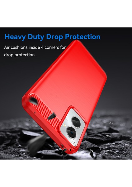 Motorola Moto G Power (2024) Tpu Telefon Kılıfı Toz Geçirmez Karbon Fiber Doku Telefon Kılıfı-Kırmızı (Yurt Dışından) fırsatları