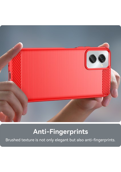 Motorola Moto G Power (2024) Tpu Telefon Kılıfı Toz Geçirmez Karbon Fiber Doku Telefon Kılıfı-Kırmızı (Yurt Dışından) indirimleri