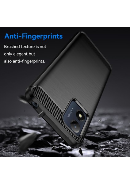 Motorola Moto E13 4g Için Düşmeye Karşı Telefon Kılıfı, Fırçalanmış Karbon Fiber Dokulu Telefon Kabuğu Cep Telefonu Kapağı-Siyah (Yurt Dışından) fırsatları