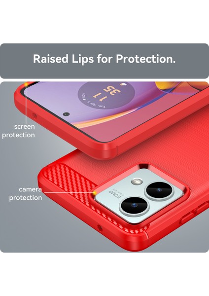 Motorola Moto G84 5g Kılıf Tpu Kabuk Telefon Kılıfı Karbon Fiber Dokulu-Kırmızı (Yurt Dışından) modelleri