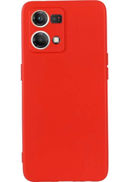 Oppo Reno8 4g Sıvı Silikon Telefon Kılıfı Yumuşak Astarlı Düşmeye Dayanıklı Kılıf Kayışlı-Kırmızı (Yurt Dışından) modelleri