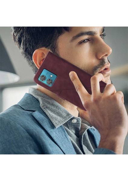 Motorola Edge 40 Neo 5g Deri Kılıf El Askısı Cüzdan Standı Telefon Kılıfı-Safir (Yurt Dışından) modelleri