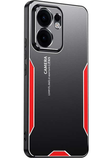 Oppo RENO13 F 4g Telefon Kılıfı Alüminyum Alaşımlı Tpu Pc Arka Kapak-Kırmızı (Yurt Dışından)