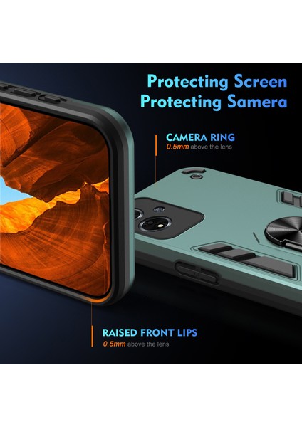 Oppo A59 5g Kılıf Düşmeye Karşı Dayanıklı Destek Pc+Tpu Telefon Kılıfı-Yeşil (Yurt Dışından) fırsatları