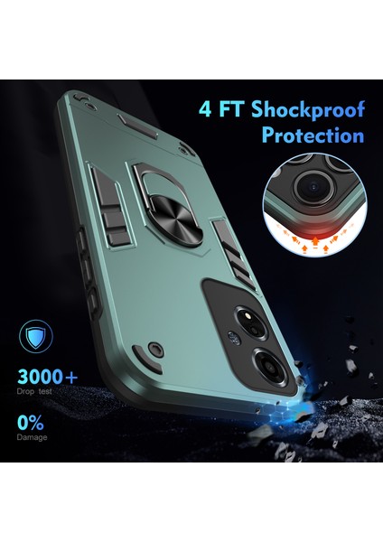 Oppo A59 5g Kılıf Düşmeye Karşı Dayanıklı Destek Pc+Tpu Telefon Kılıfı-Yeşil (Yurt Dışından) indirimleri