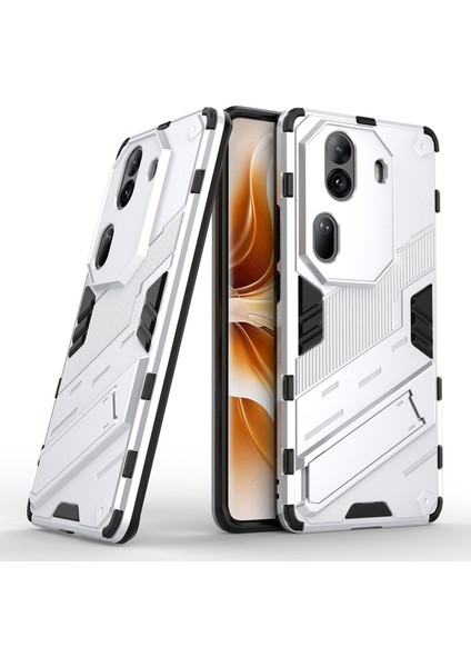 Oppo RENO11 Pro 5g (Global) Kılıf Pc + Tpu Kickstand Koruyucu Telefon Kılıfı-Beyaz (Yurt Dışından) modelleri