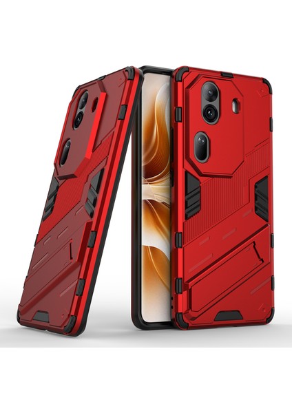 Oppo RENO11 Pro 5g (Global) Kılıf Pc + Tpu Kickstand Koruyucu Telefon Kılıfı-Kırmızı (Yurt Dışından) modelleri