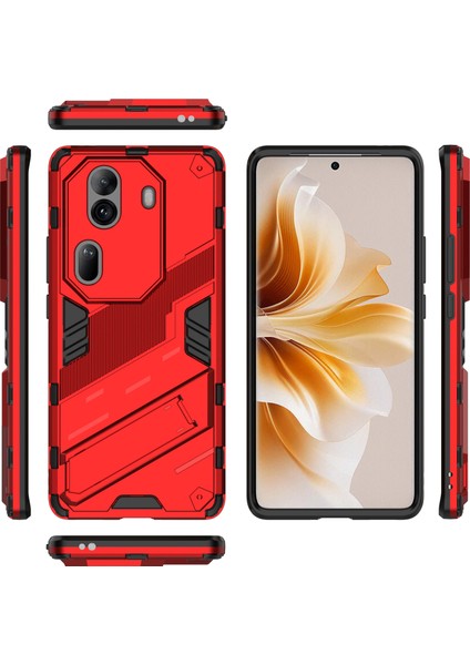 Oppo RENO11 Pro 5g (Global) Kılıf Pc + Tpu Kickstand Koruyucu Telefon Kılıfı-Kırmızı (Yurt Dışından) fırsatları