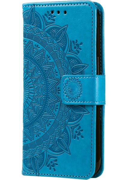 Oppo A38 4g Kılıf Baskılı Pu Deri Cüzdan Telefon Standı Kılıfı Kayışlı-Mavi (Yurt Dışından) indirimleri