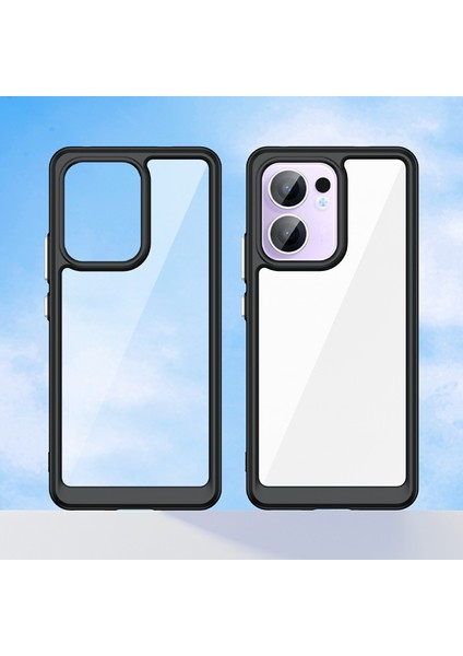 Oppo RENO13 F 5g Kılıf Tpu+Akrilik Koruyucu Şeffaf Telefon Kılıfı-Siyah (Yurt Dışından) fiyatları