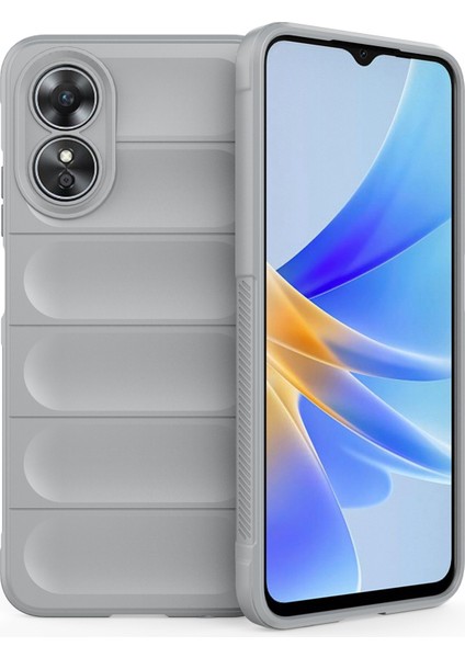 Oppo A17 4g Için Darbeye Dayanıklı Cep Telefonu Kılıfı, Düşmeye Lı Yumuşak Tpu Koruyucu Kılıf-Açık Gri (Yurt Dışından)