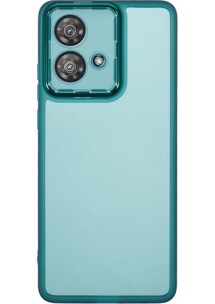 Dksm Serisi Motorola Edge 40 Neo 5g Kılıf Elektrokaplama Kamera Çerçevesi Tpu Telefon Kılıfı-Şeffaf Ordu Yeşili (Yurt Dışından)
