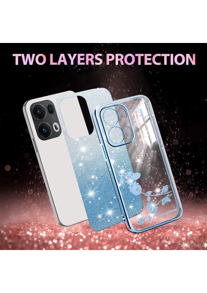 Kadem Oppo RENO13 Pro 5g Kılıf Çiçek Tpu Esnek Degrade Telefon Kılıfı-Mavi (Yurt Dışından) fiyatları