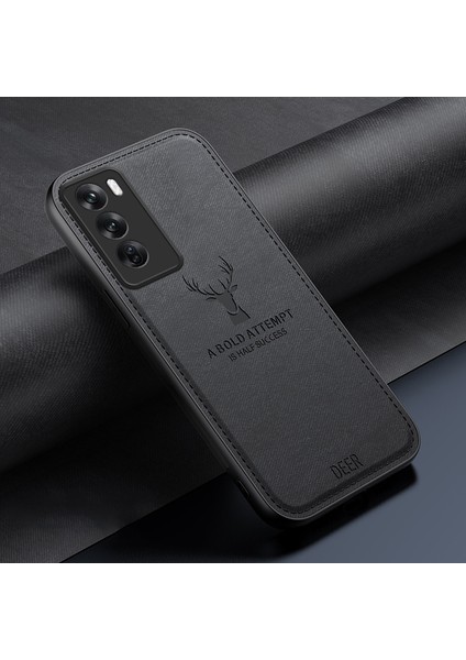 Oppo RENO12 Pro 5g (Çin) Kılıf Geyik Desenli Deri + Pc + Tpu Koruyucu Telefon Kılıfı - Siyah (Yurt Dışından) fiyatları