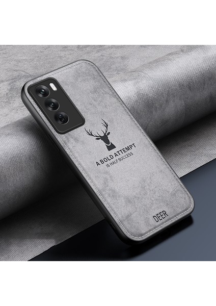 Oppo RENO12 Pro 5g (Çin) Kılıf Geyik Desenli Deri + Pc + Tpu Koruyucu Telefon Kılıfı - Gri (Yurt Dışından) indirimleri