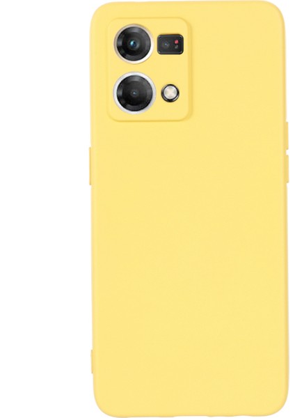 Oppo Reno7 4G/F21 Pro 4g Için Sıvı Silikon Telefon Kılıfı, Kalınlaştırıcı Tasarım Yumuşak Mikrofiber Astar Yastık Çizilmez Koruyucu Kılıf-Sarı (Yurt Dışından) modelleri